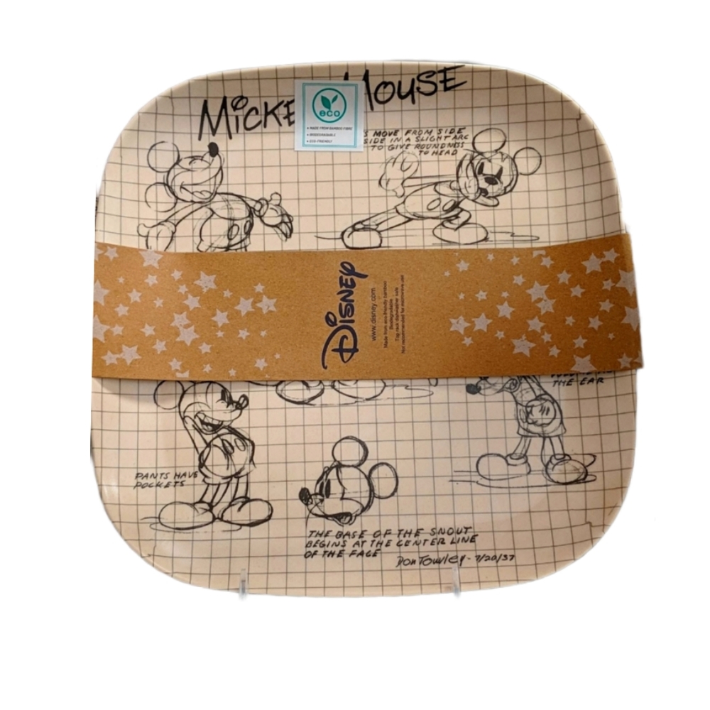 ❤️HP❤️ Disney Sketchbook Bamboo Plate (Set of 4)
